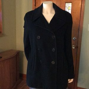 Clavin Klein size 12 black pea coat